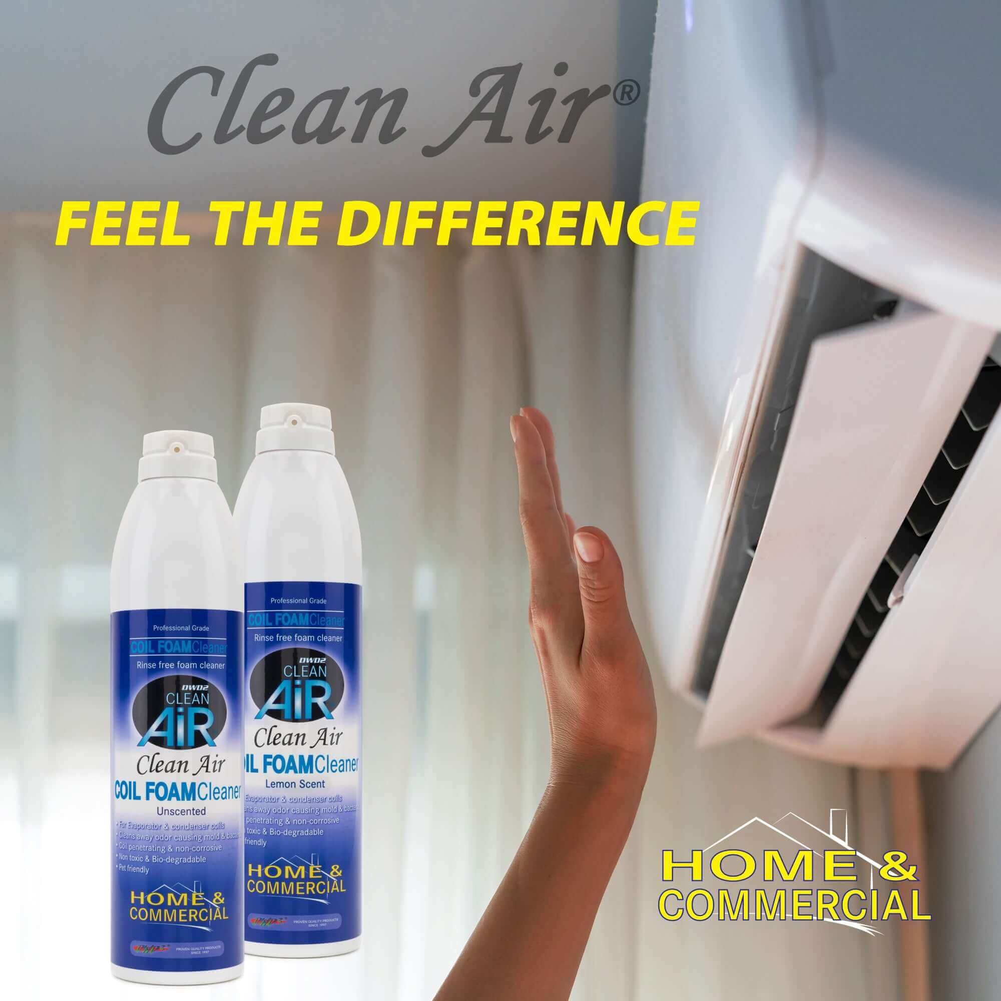 Foaming Coil Cleaner for HVAC Systems Self - Rinsing – Home & Commercial | DWD2 Clean Air®