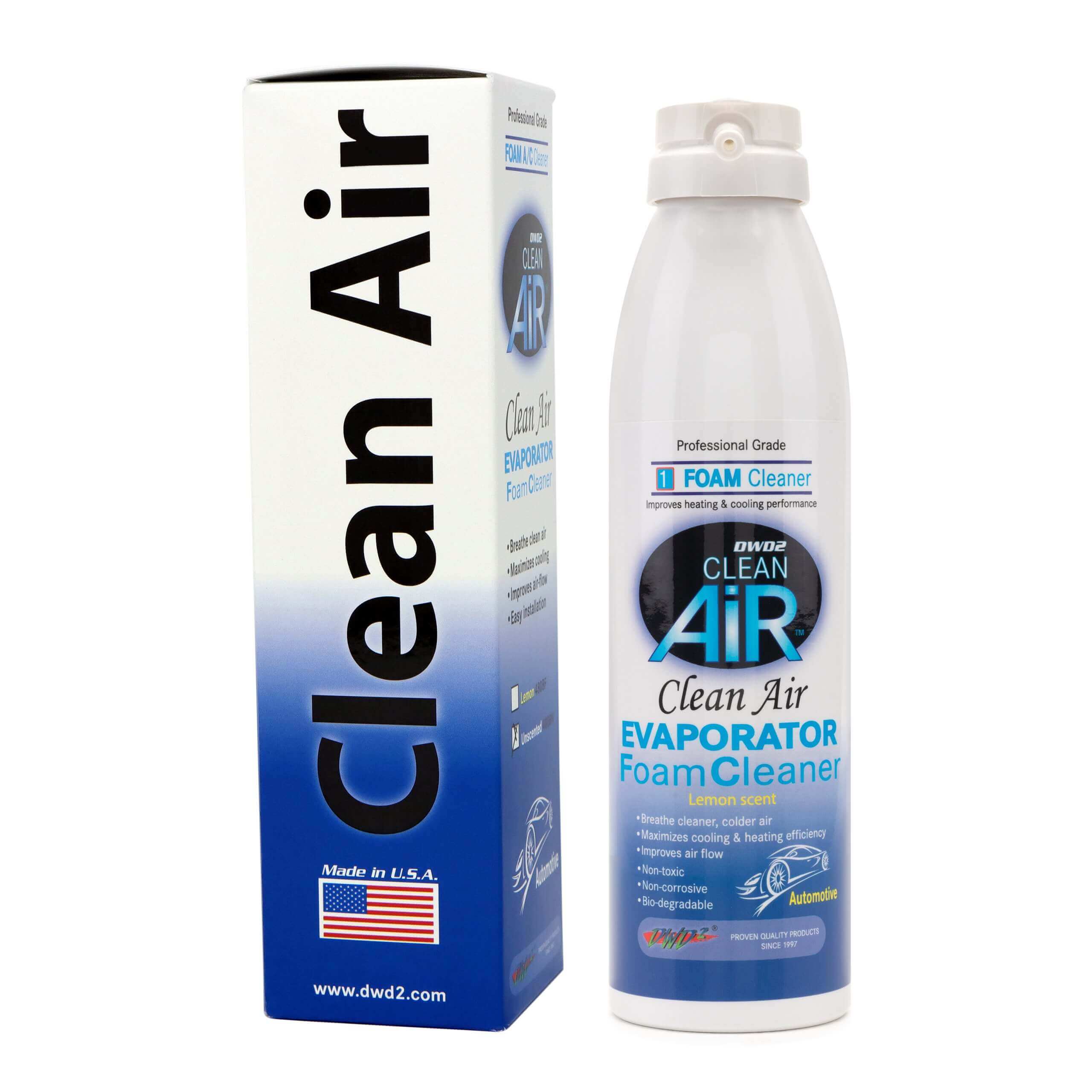 Premium Foaming A/C Coil Cleaner for Cars – Self-Rinsing | DWD2 Clean Air®
