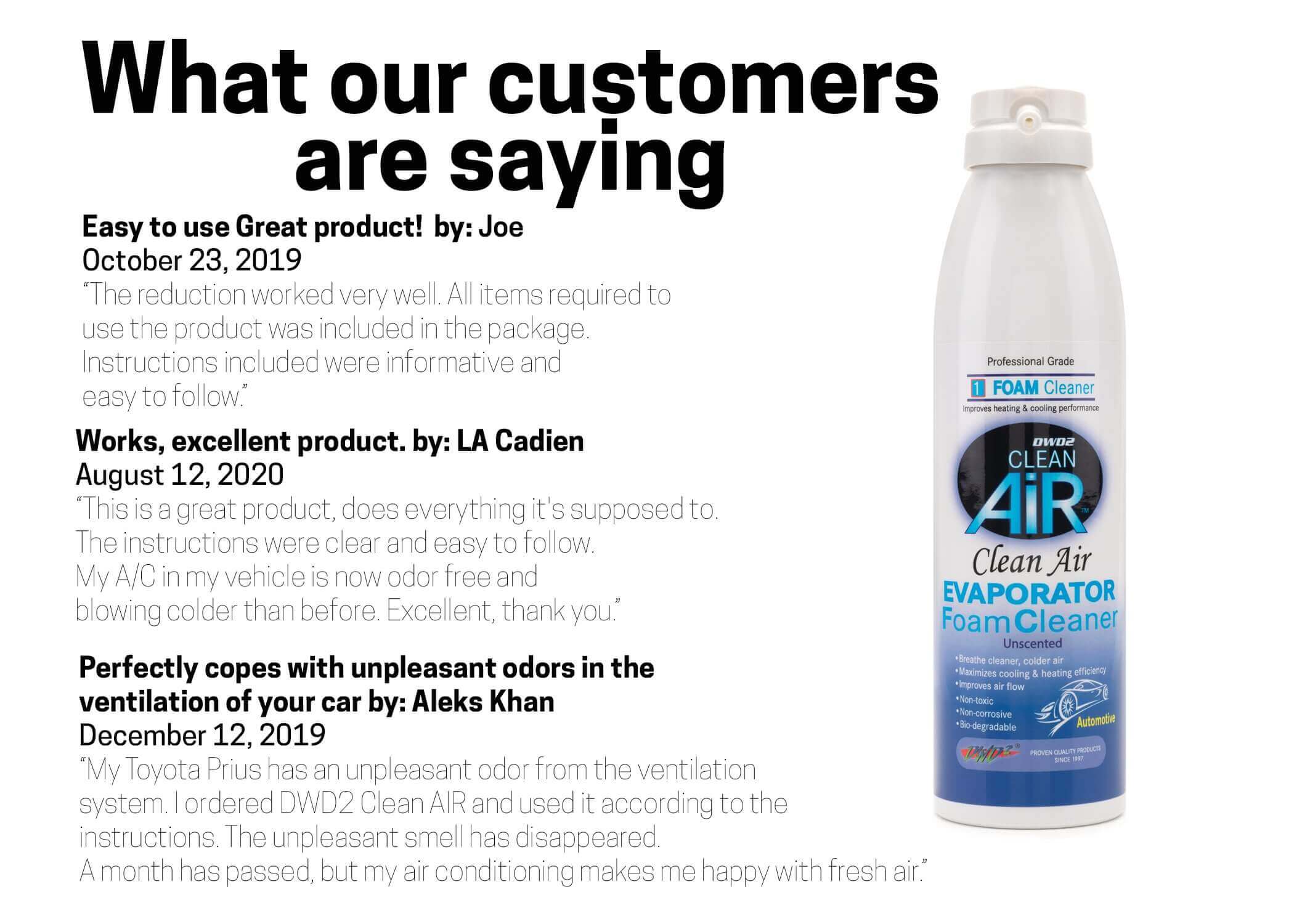 Premium Foaming A/C Coil Cleaner for Cars – Self-Rinsing | DWD2 Clean Air®